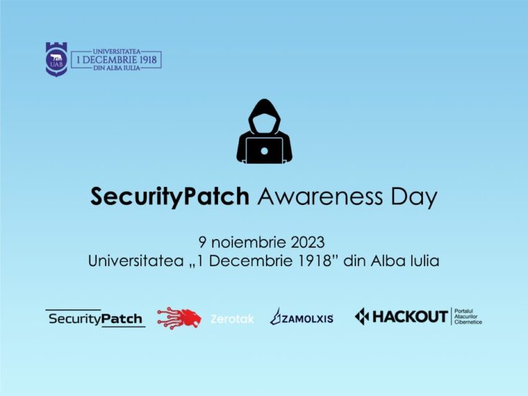 SecurityPatch Awareness Day – 9 noiembrie Alba-Iulia
